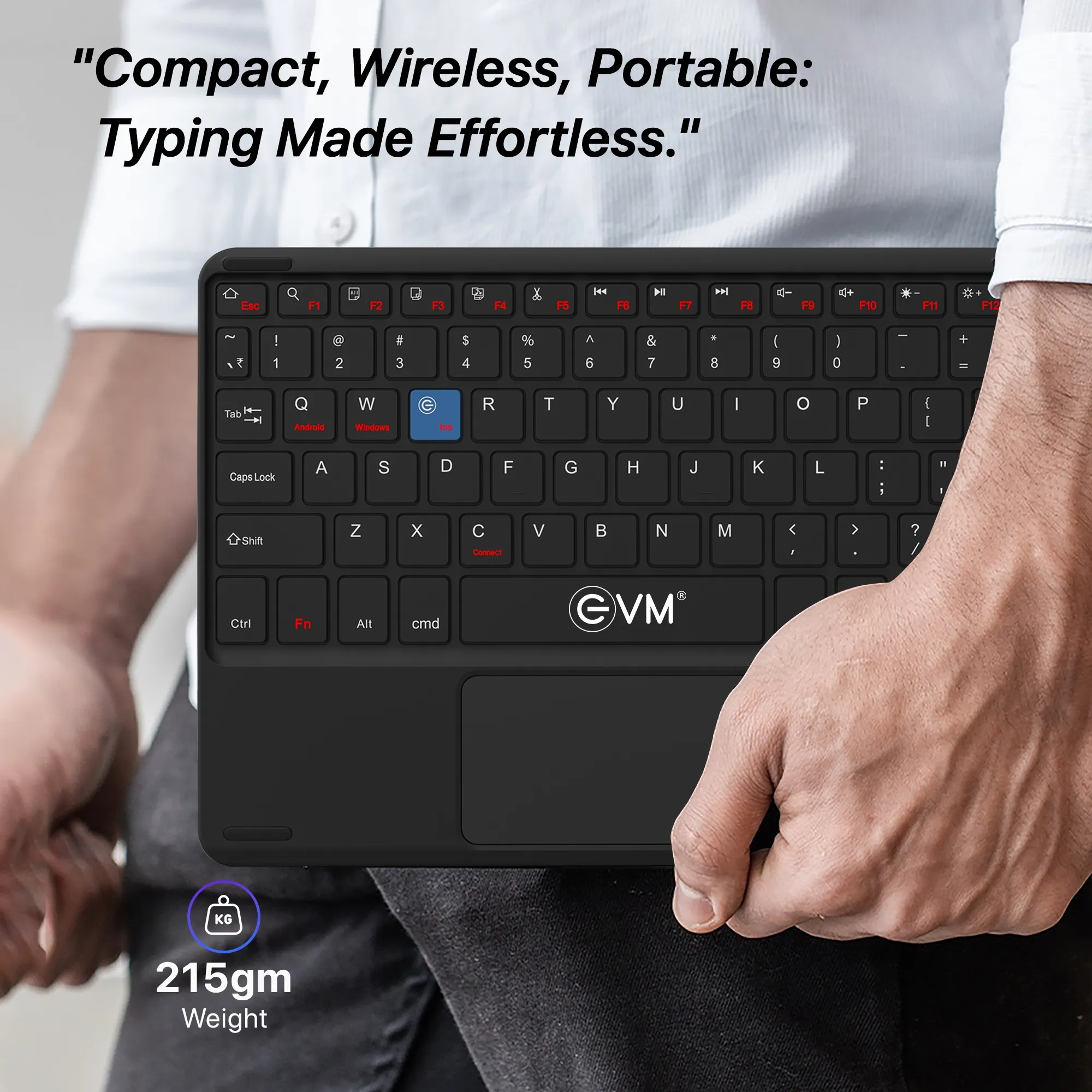 EVM Wireless Bluetooth Keyboard With Touchpad Enair WLK-009 view 4